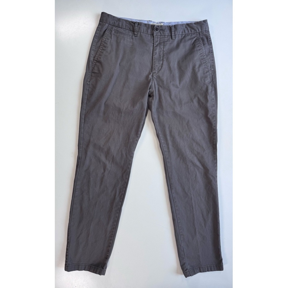 PERK Chinos Slim Fit Stretch Mens 34x30 (actual 33x29.5)‎ Brown Cotton Twill